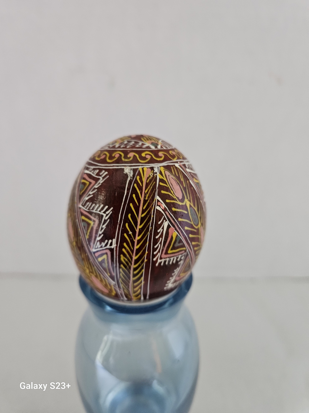 Hand Made Wooden Ukrainian Pysanky Easter Egg